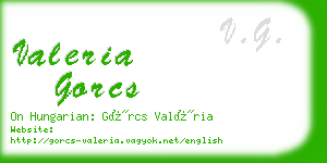 valeria gorcs business card